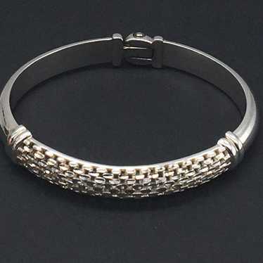 Vintage Sterling Diamond Cut Bracelet