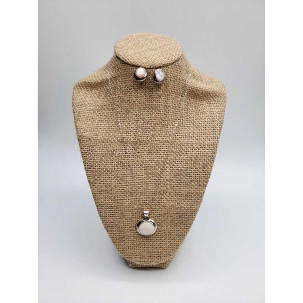 Sterling silver mother of pearl neckless - image 1