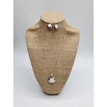 Sterling silver mother of pearl neckless - image 1