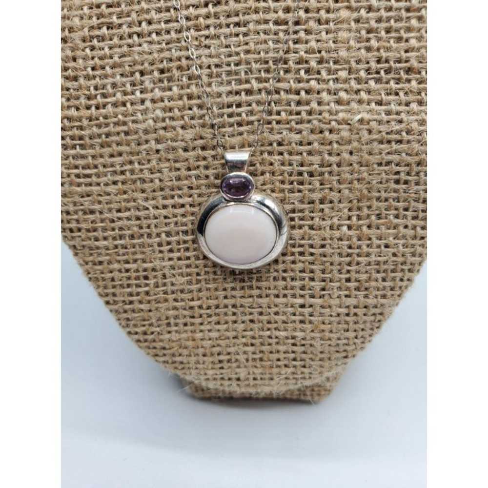 Sterling silver mother of pearl neckless - image 2