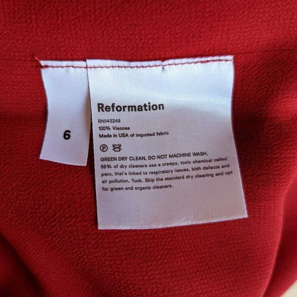 REFORMATION Sz US6 EUC SPARK Flamenco Red Polka D… - image 10