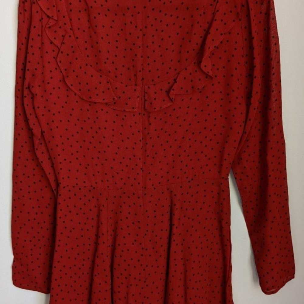 REFORMATION Sz US6 EUC SPARK Flamenco Red Polka D… - image 11