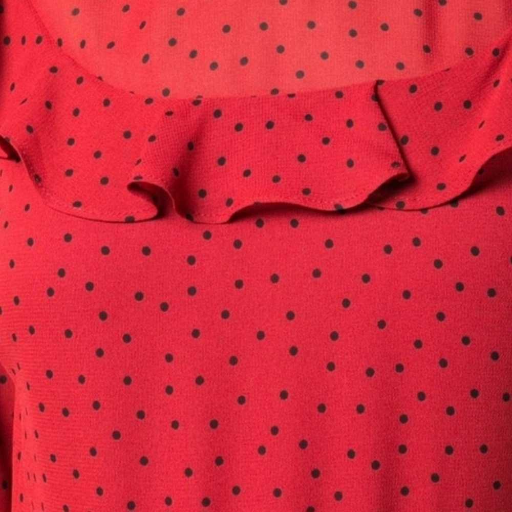 REFORMATION Sz US6 EUC SPARK Flamenco Red Polka D… - image 6