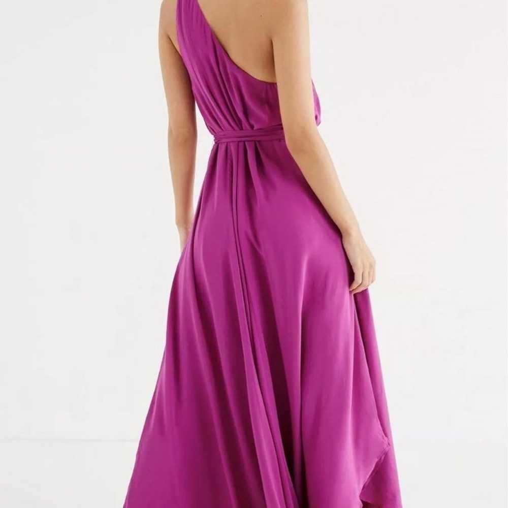 Urban Outfitters Dress Maxi One Shoulder Silky Sa… - image 3