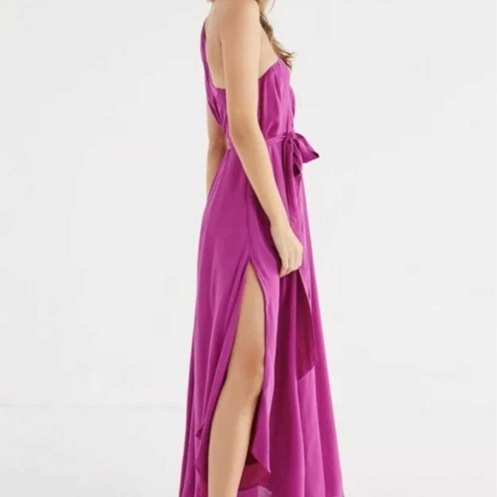 Urban Outfitters Dress Maxi One Shoulder Silky Sa… - image 6