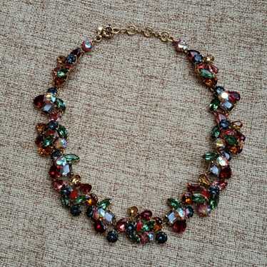 J.Crew Multicolor Crystal Cluster Necklace