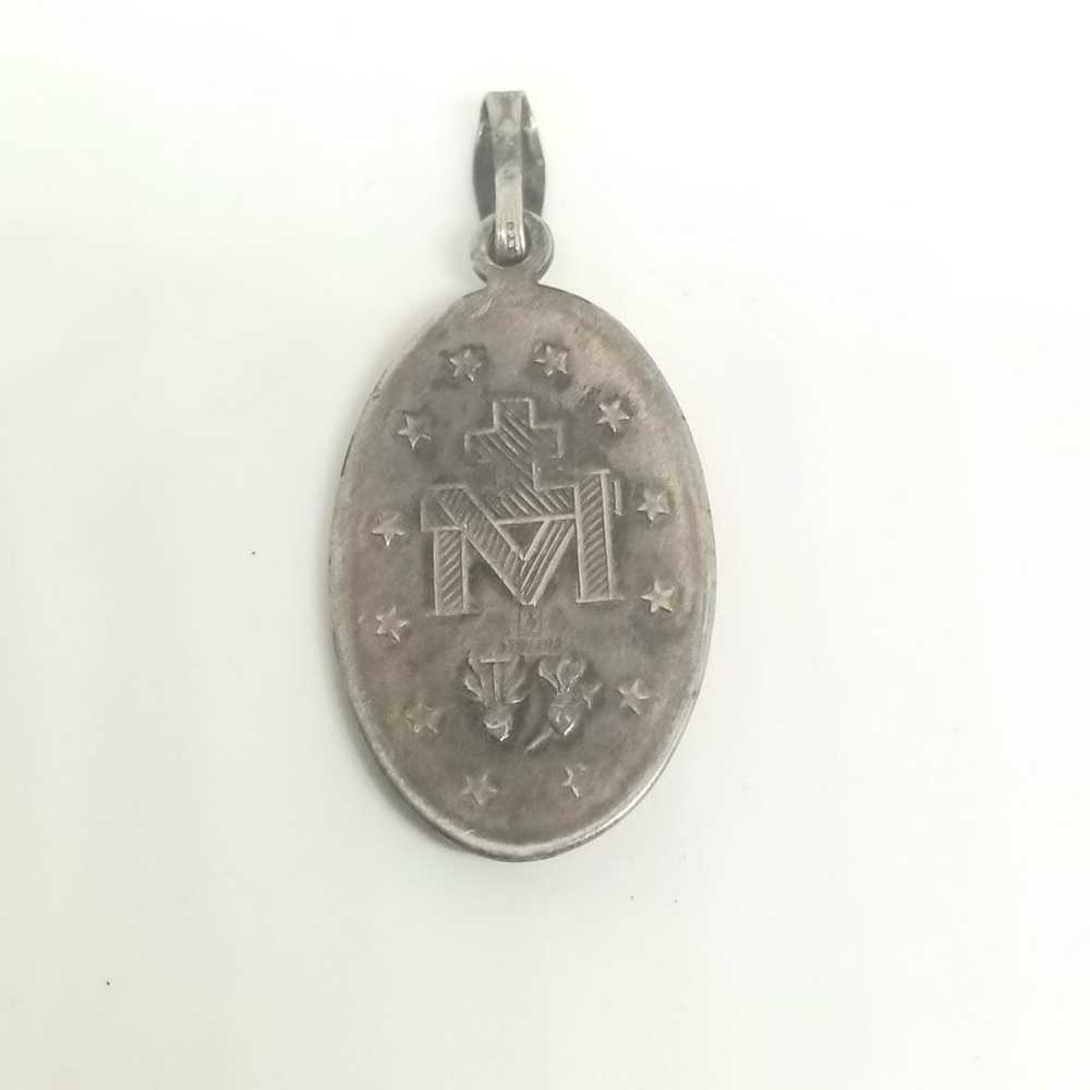 Vintage Sterling Silver Miraculous Medal - image 4