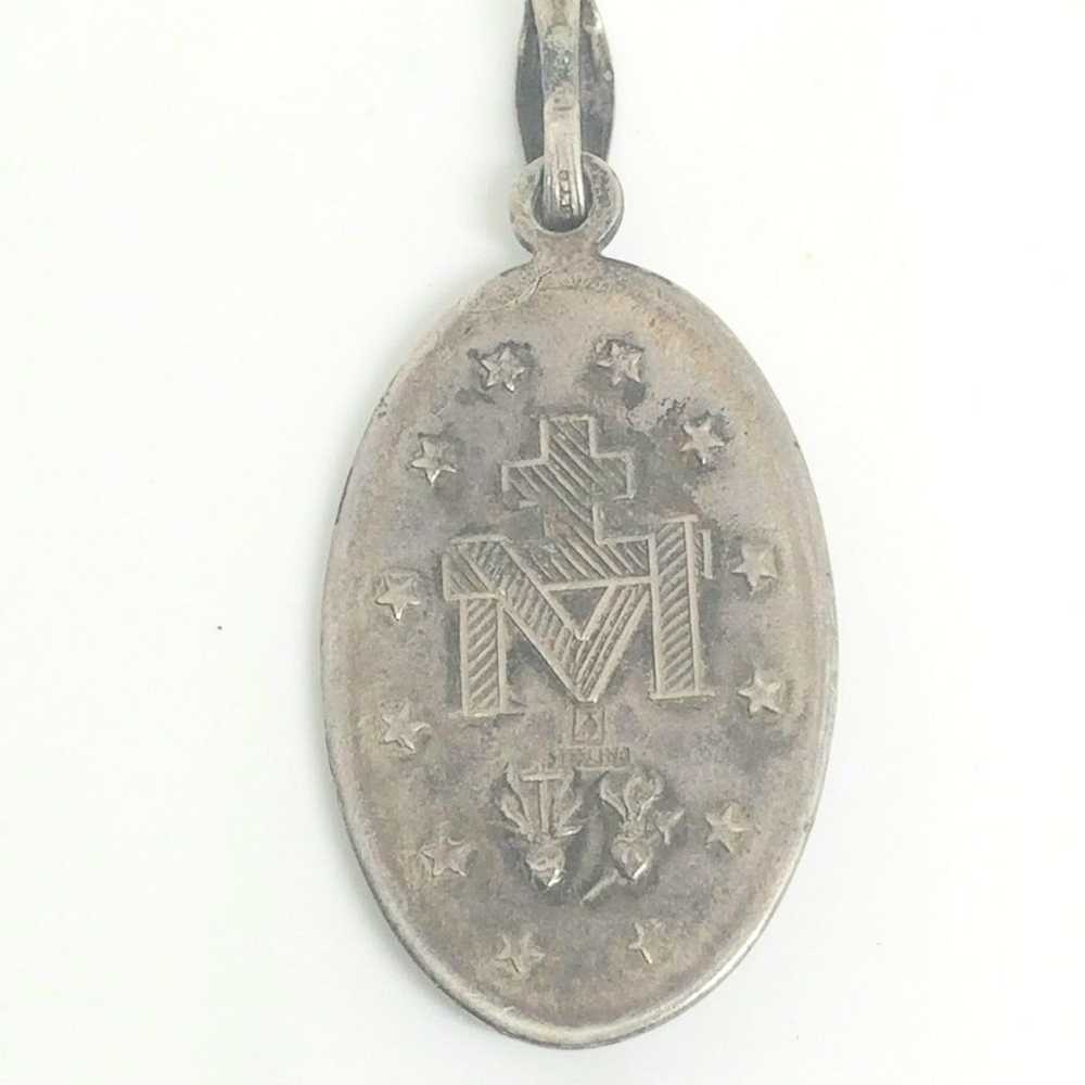 Vintage Sterling Silver Miraculous Medal - image 5