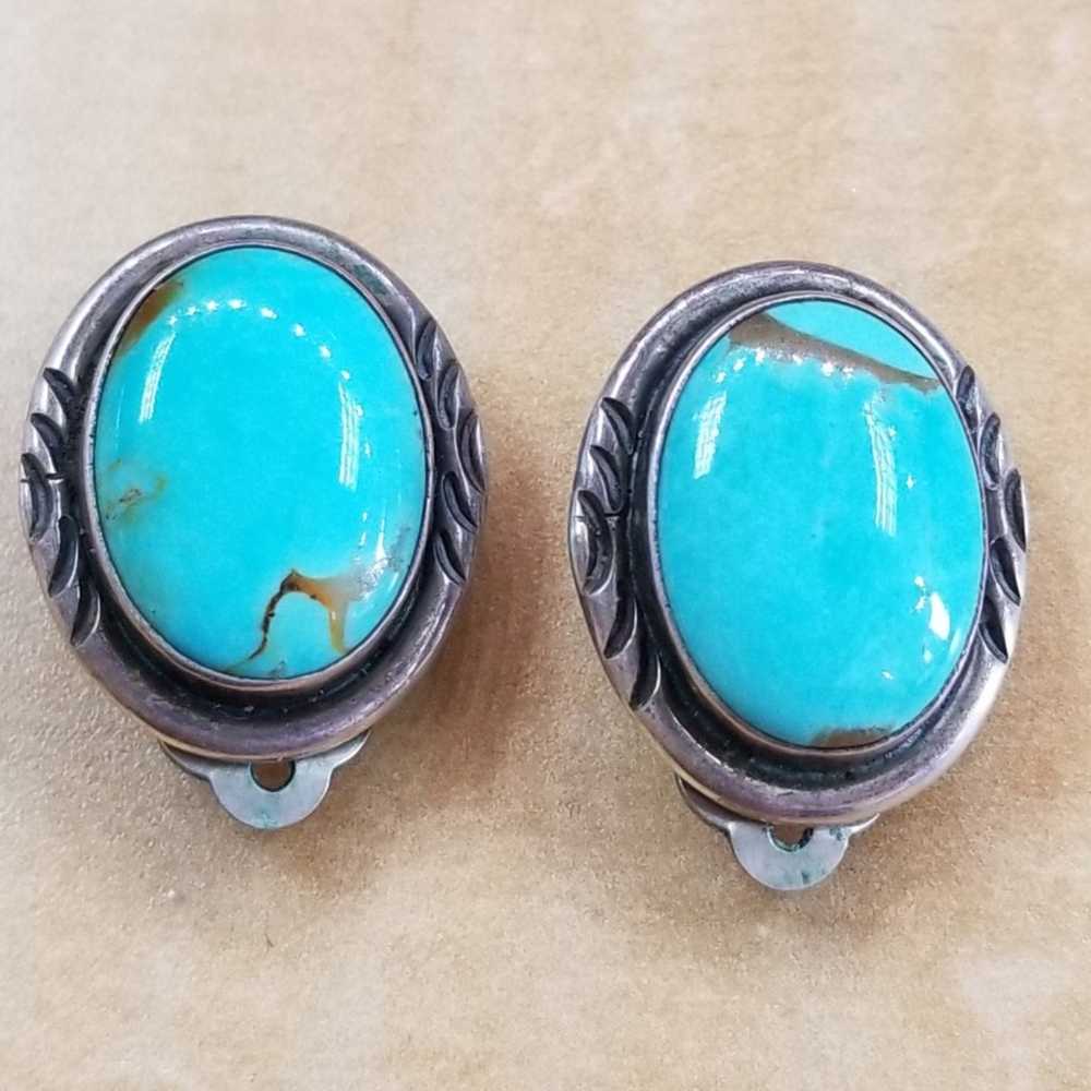 925 Sterling Silver Turquoise Vintage - image 1