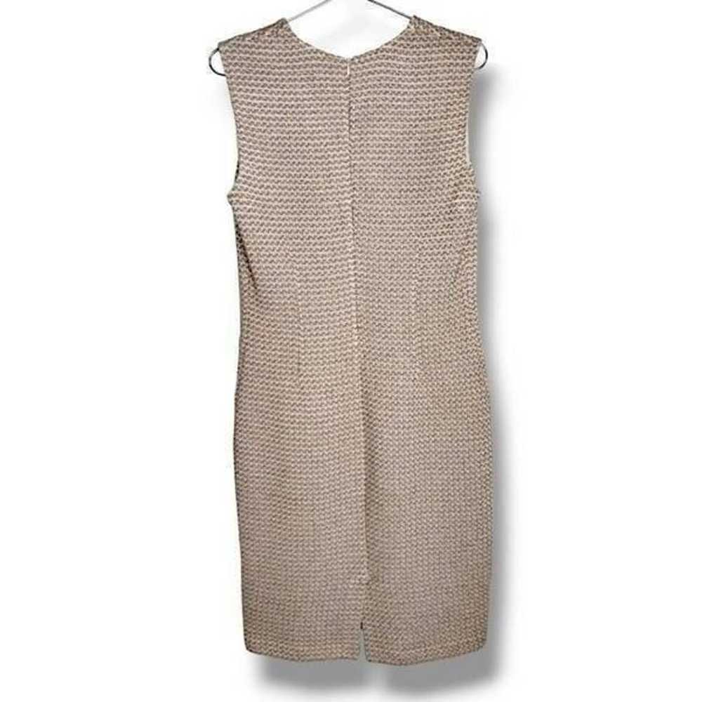 St John Couture Womens Dress Sz 6 Tan White Tweed… - image 11