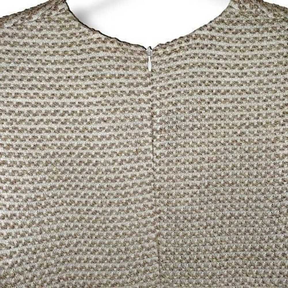 St John Couture Womens Dress Sz 6 Tan White Tweed… - image 4