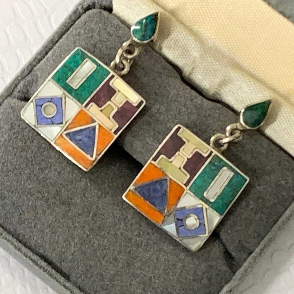 Vintage Southwestern 950 Sterling Silver Multi St… - image 11