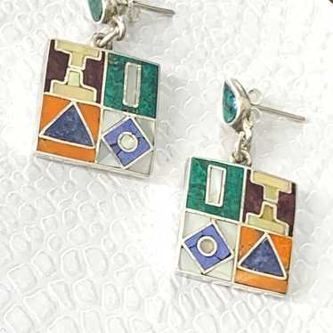 Vintage Southwestern 950 Sterling Silver Multi St… - image 1