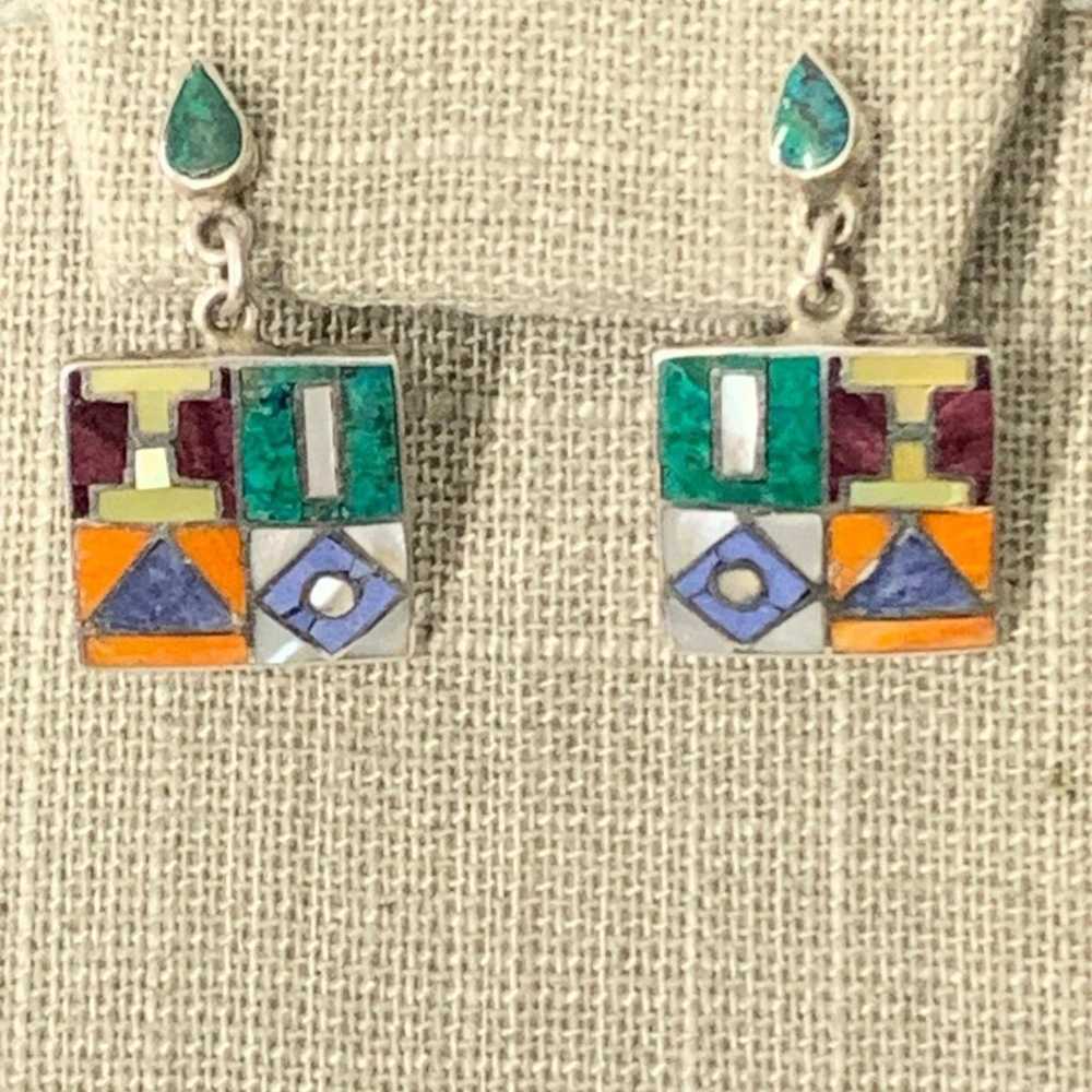 Vintage Southwestern 950 Sterling Silver Multi St… - image 3