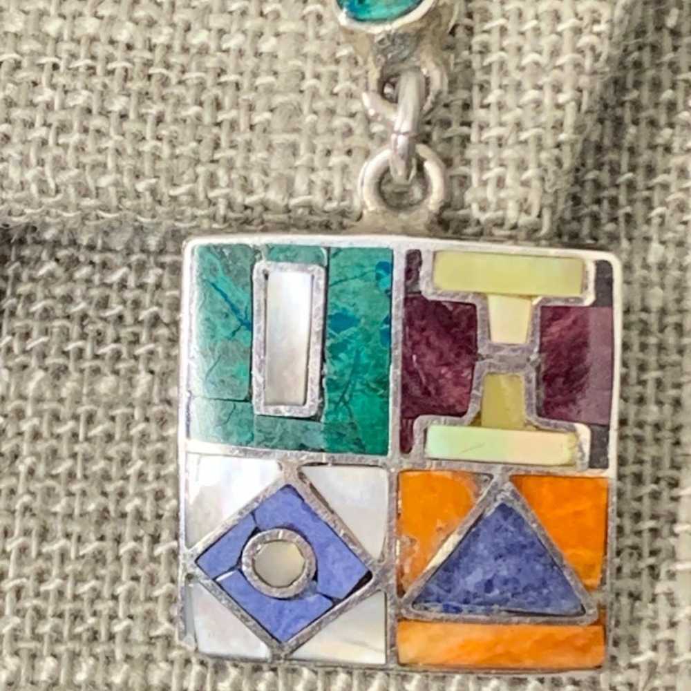 Vintage Southwestern 950 Sterling Silver Multi St… - image 5