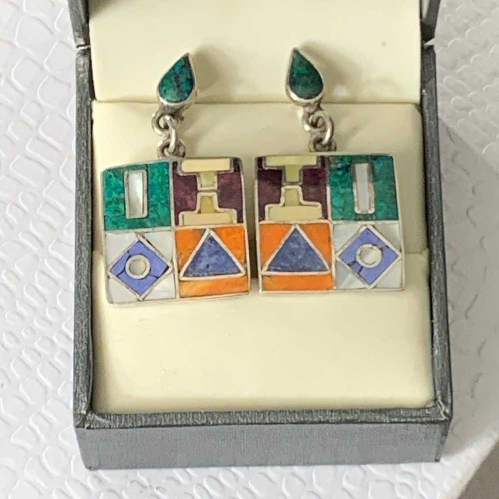 Vintage Southwestern 950 Sterling Silver Multi St… - image 6