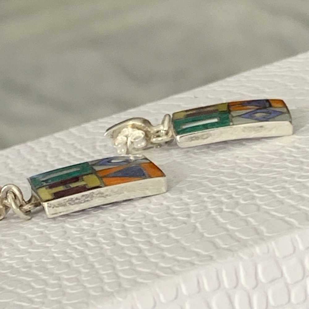 Vintage Southwestern 950 Sterling Silver Multi St… - image 9