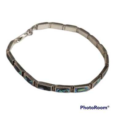 Vintage Mother of Pearl and Sterling Silver Bracel