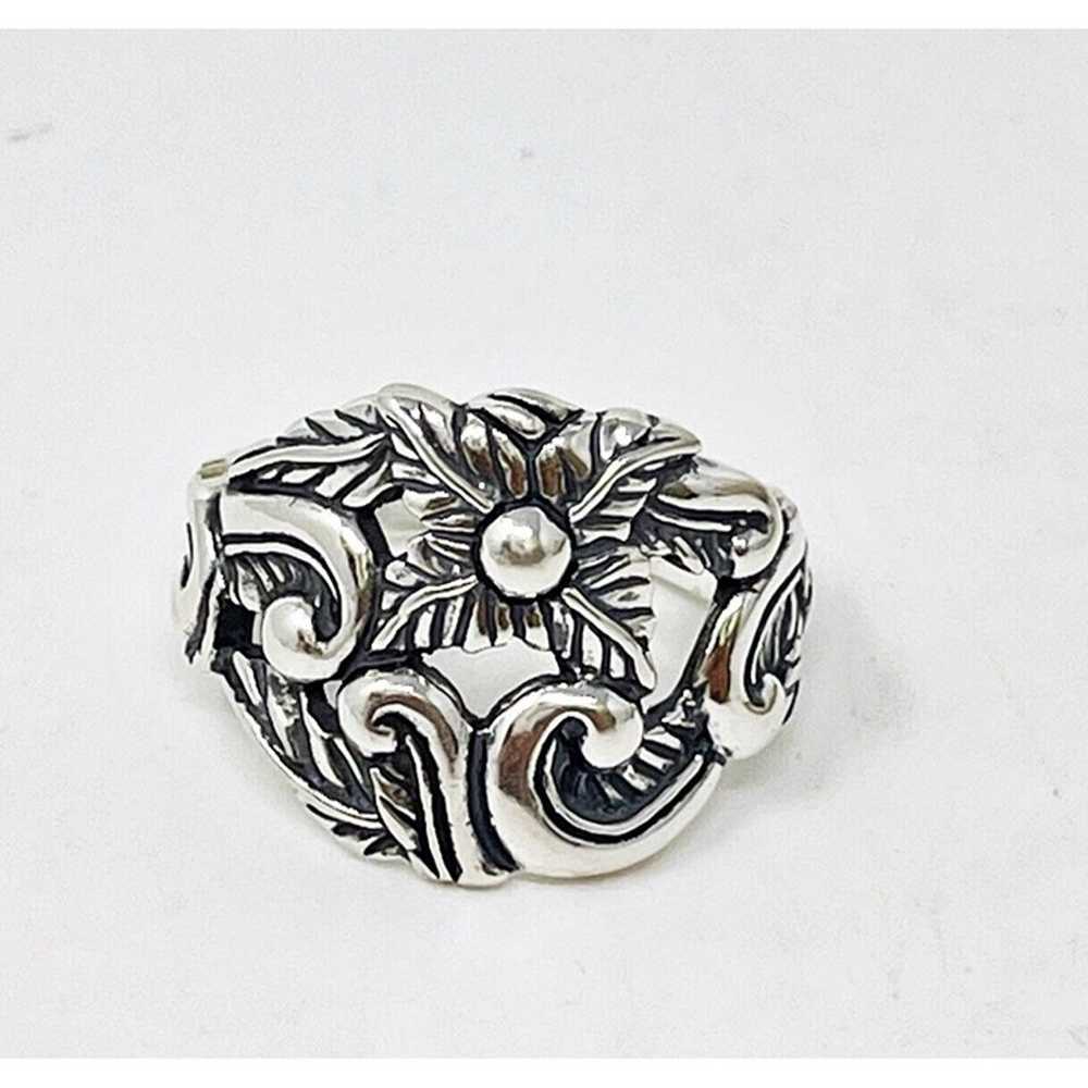 Carolyn Pollack Vintage 925 Sterling Silver Flowe… - image 2