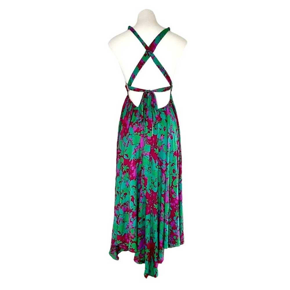 FREE PEOPLE Summer Nights Floral Pink Fuchsia Tea… - image 5