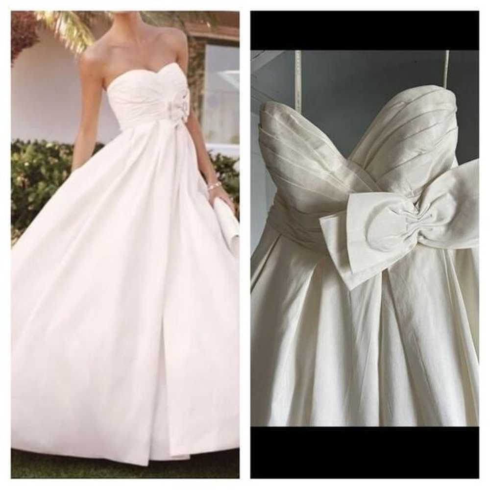 Strapless sweetheart ballgown wedding gown - image 1