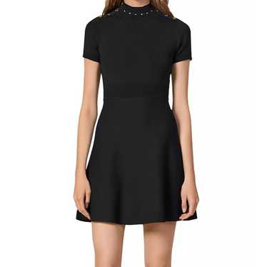 Sandro Paris Liora Fit & Flare Knit Dress Black 1