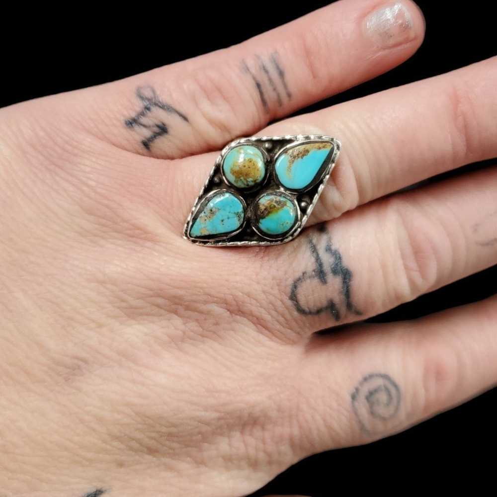 925 Sterling Silver and Genuine Turquoise Vintage… - image 2