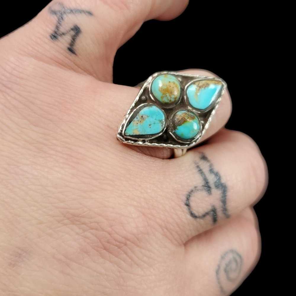 925 Sterling Silver and Genuine Turquoise Vintage… - image 3