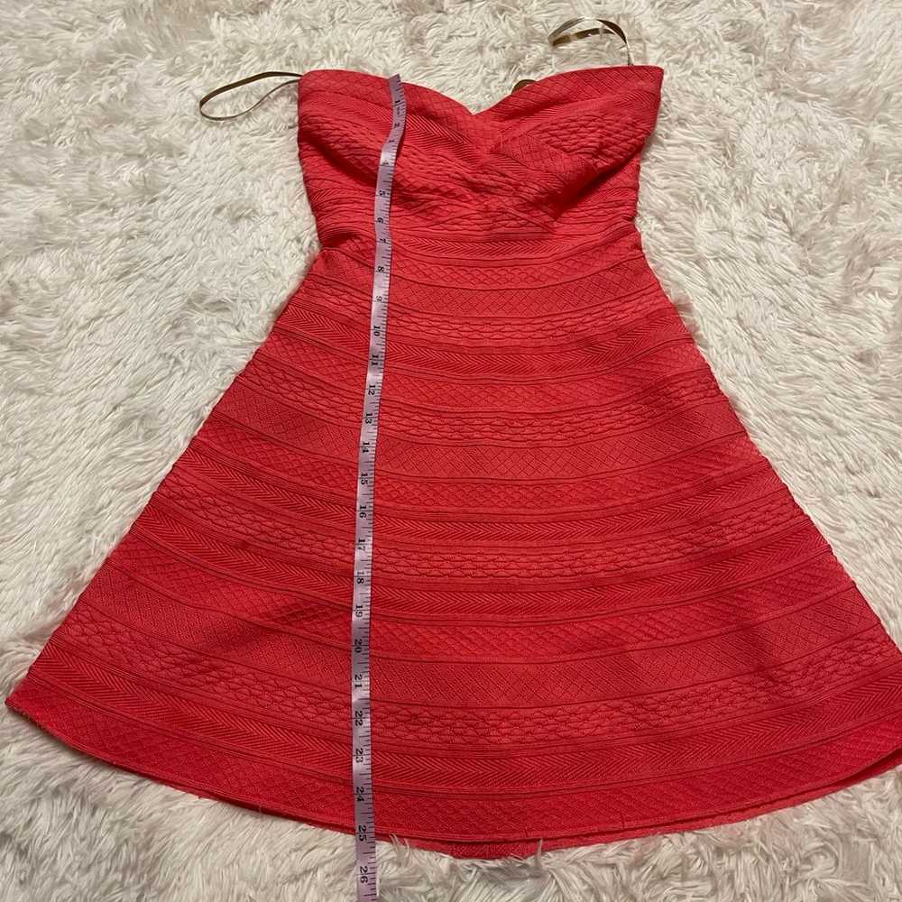 Herve Leger Coral Akari Bandage Cocktail Dress - image 10