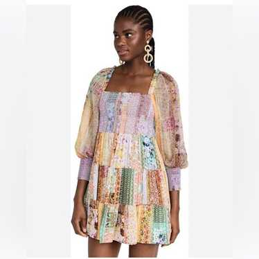 Alice + Olivia Rowen Tiered Boho Patchwork Tunic D