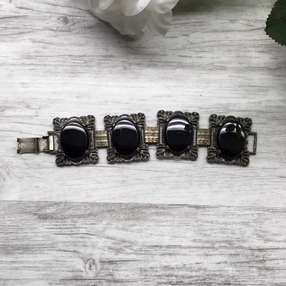 VTG Unsigned Florenza Black Bracelet - image 12