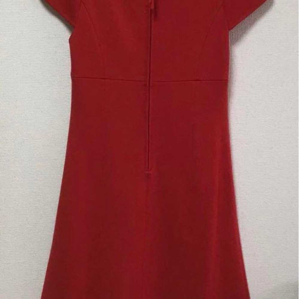 FOXEY red one-piece dress size 40 flared hem - image 3