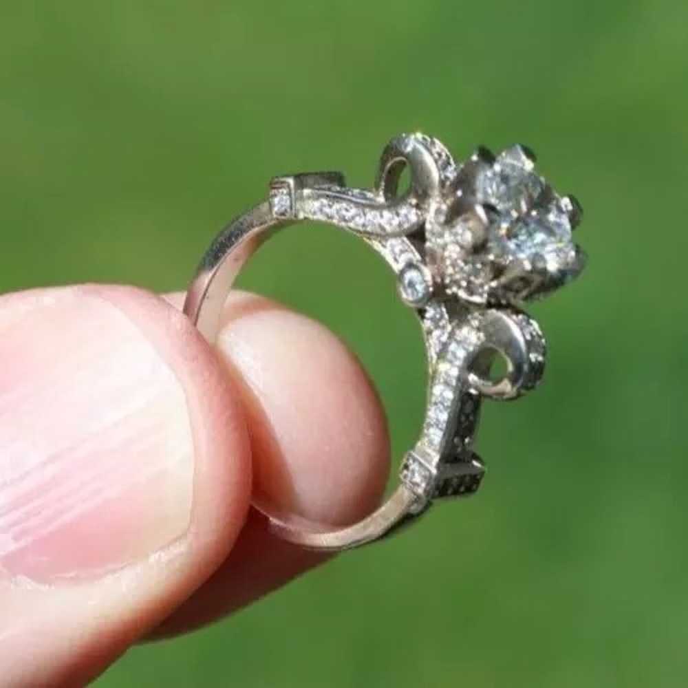 Estate Sale! STERLING SILVER vintage CUBIC ZIRCON… - image 10