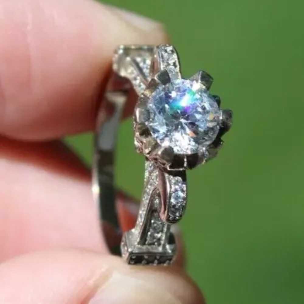 Estate Sale! STERLING SILVER vintage CUBIC ZIRCON… - image 4