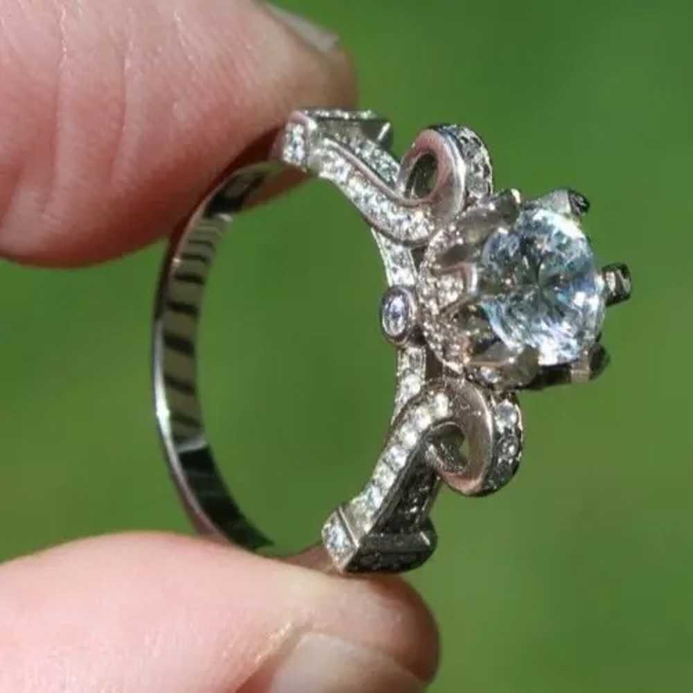 Estate Sale! STERLING SILVER vintage CUBIC ZIRCON… - image 8