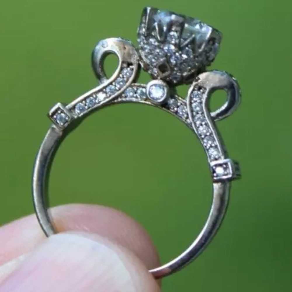 Estate Sale! STERLING SILVER vintage CUBIC ZIRCON… - image 9