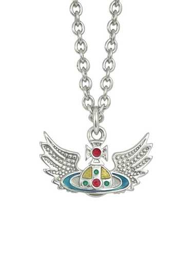 Vivienne Westwood Angel Wings Saturn Crystal Orb Pearl buy Necklace