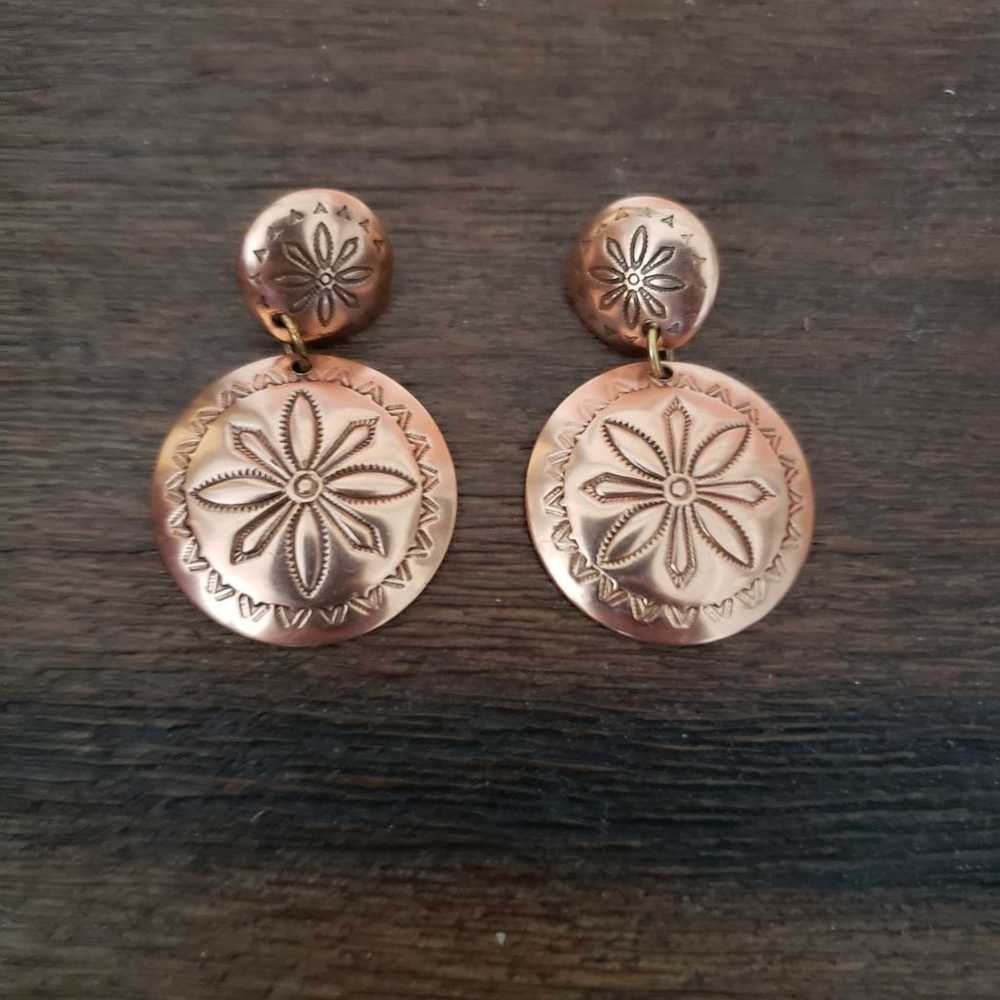 Vintage Copper Earrings - image 1