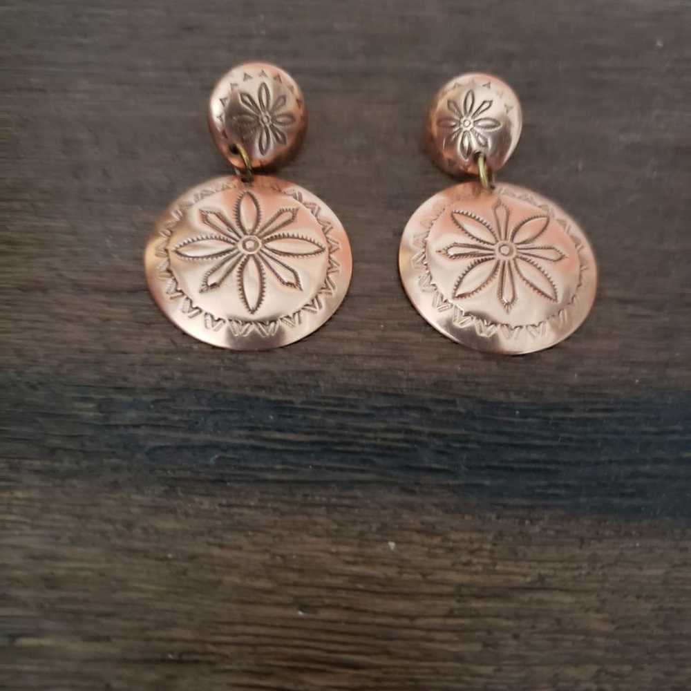 Vintage Copper Earrings - image 3