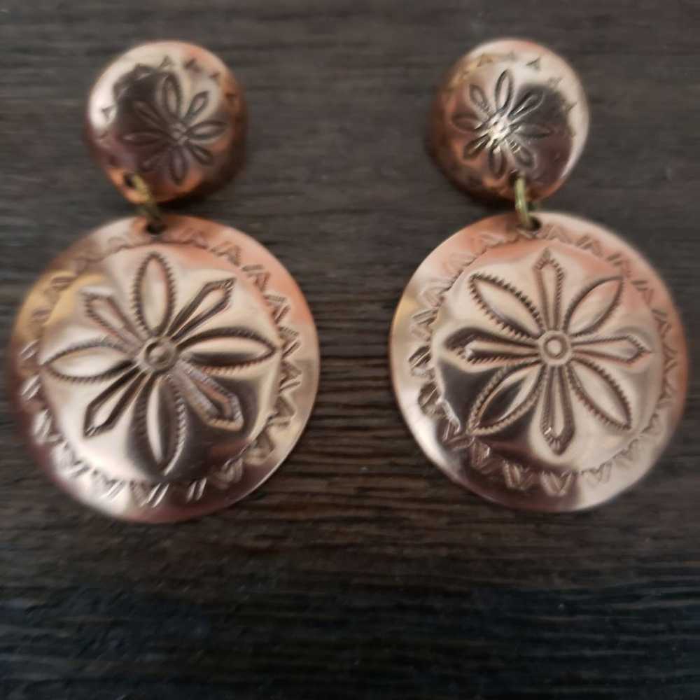 Vintage Copper Earrings - image 4