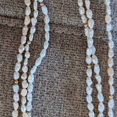 Vintage Fresh Pearl Necklace and bracelet with aut