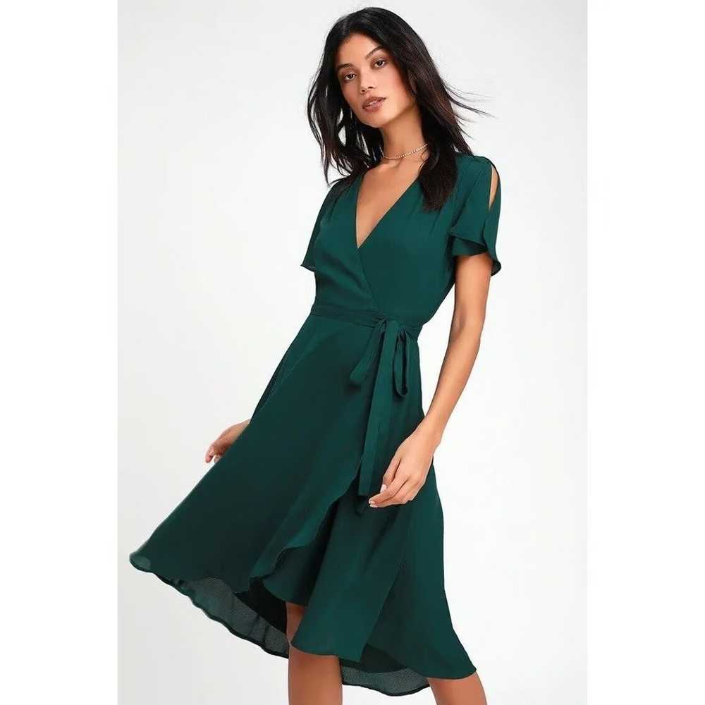 NWT Lulu's Rise to the Occasion Emerald Green Mid… - image 1