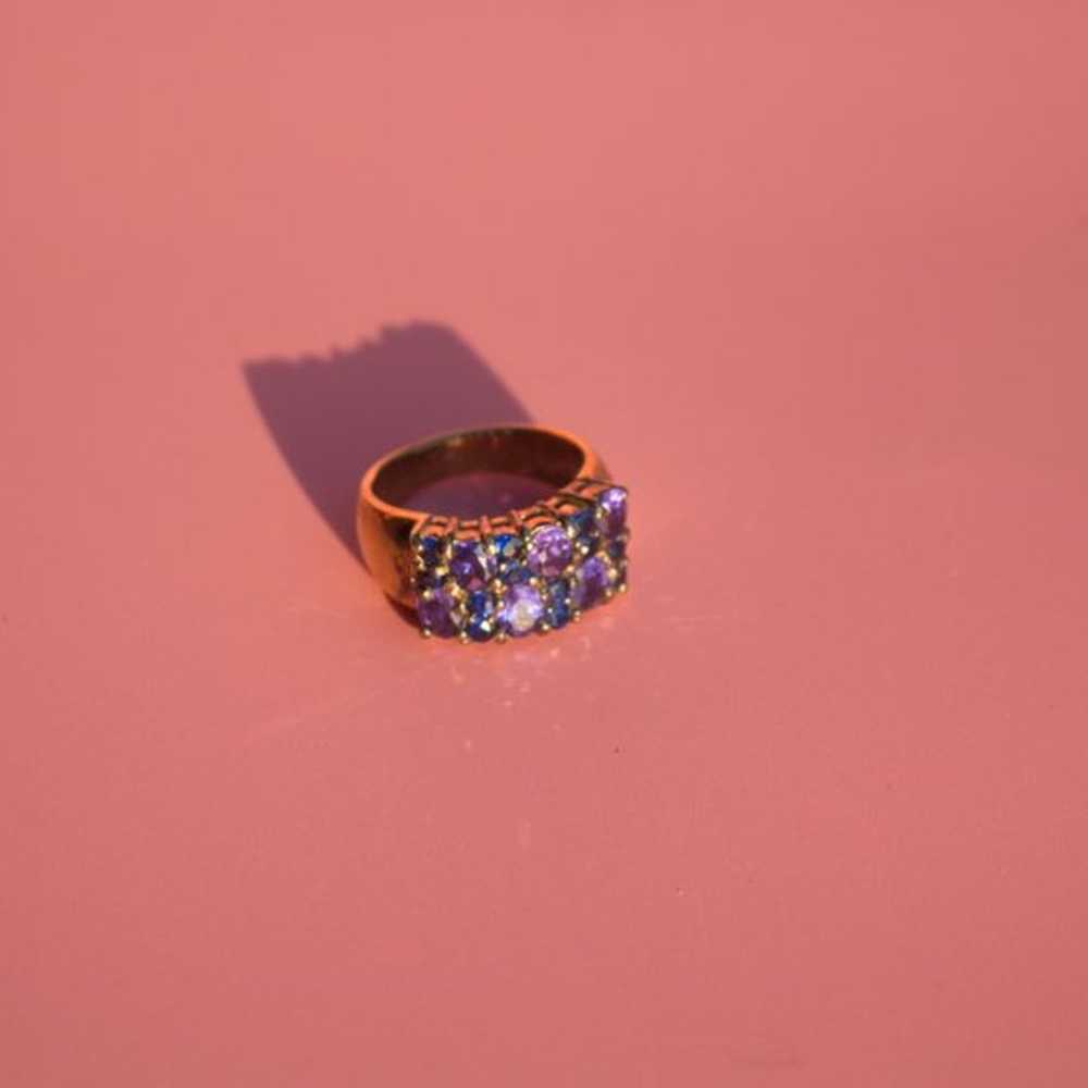 Vintage Amethyst & Gold Ring - image 1