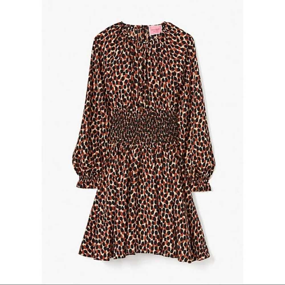 Kate Spade Dotty Leopard Long Sleeve Smocked Wais… - image 11