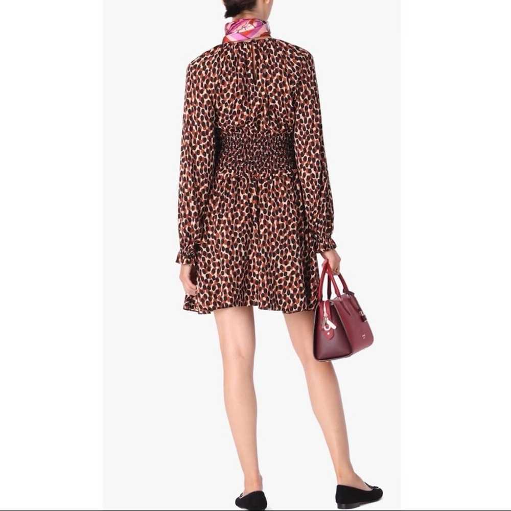 Kate Spade Dotty Leopard Long Sleeve Smocked Wais… - image 2