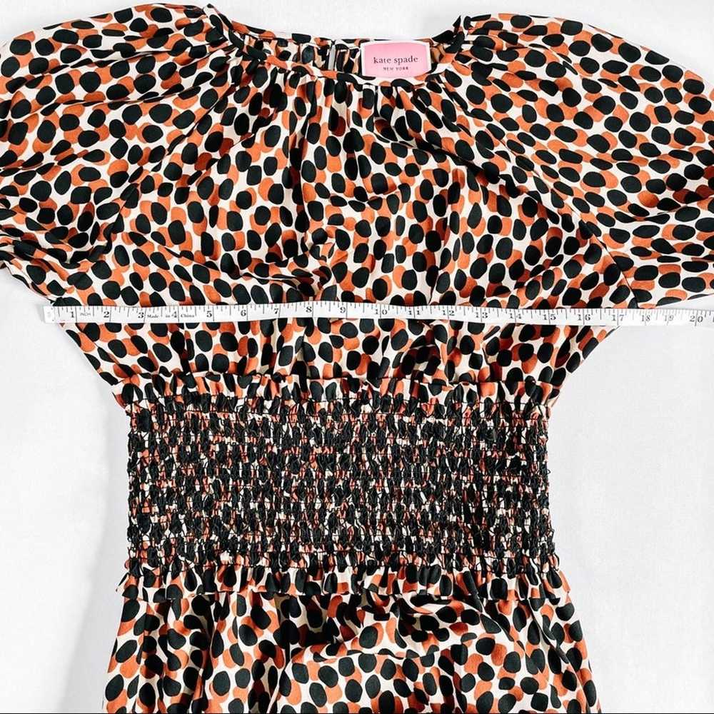 Kate Spade Dotty Leopard Long Sleeve Smocked Wais… - image 8