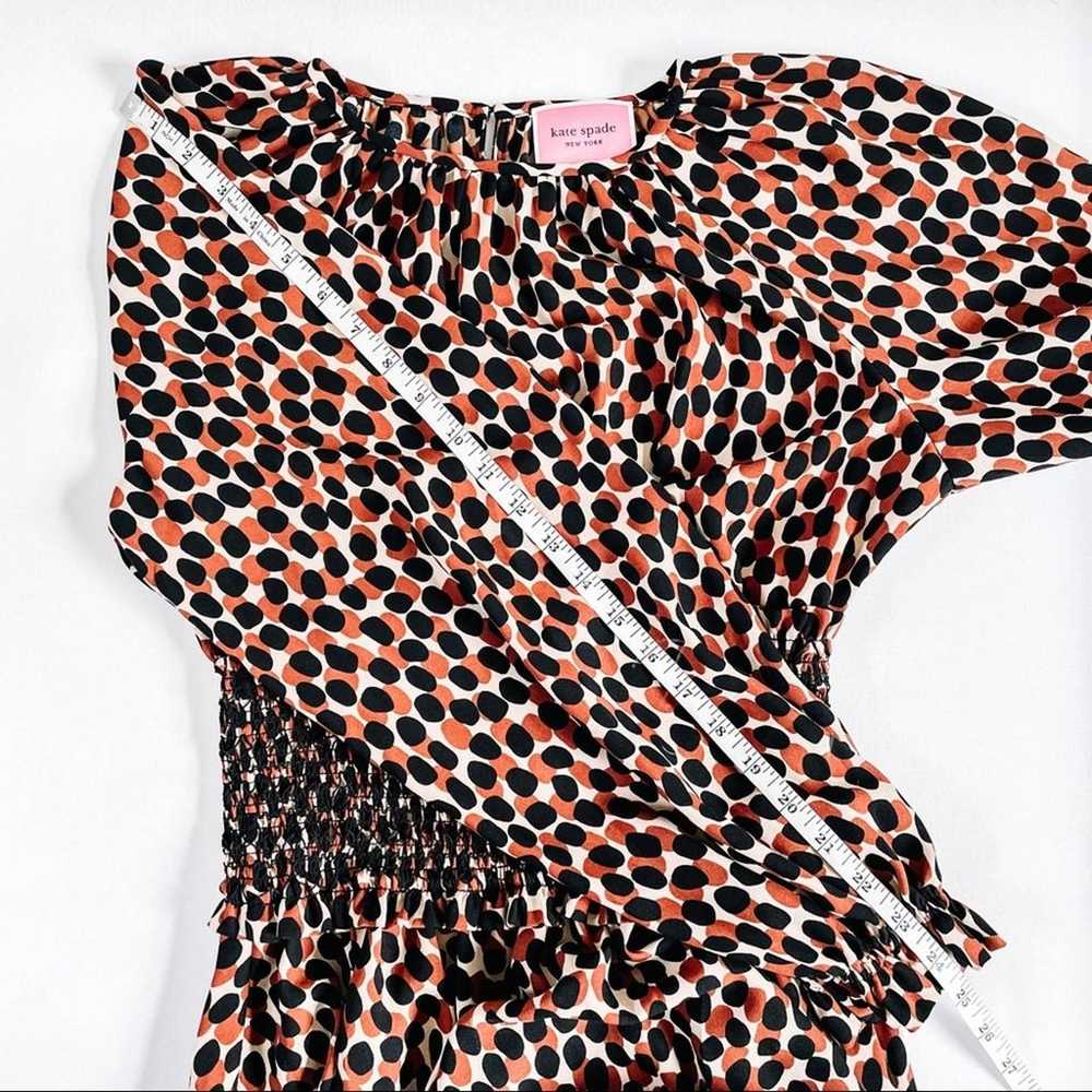 Kate Spade Dotty Leopard Long Sleeve Smocked Wais… - image 9