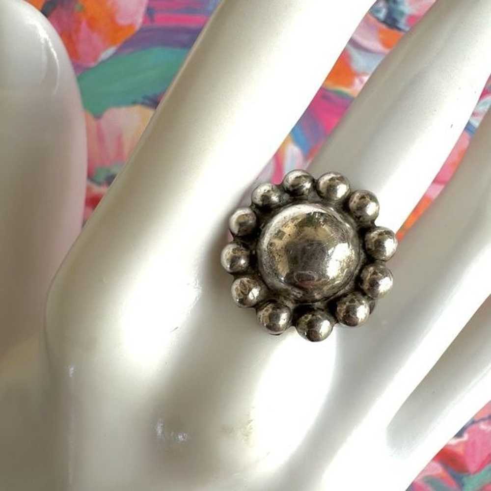 1970s Vintage Taxco Sterling Silver Daisy Flower … - image 10