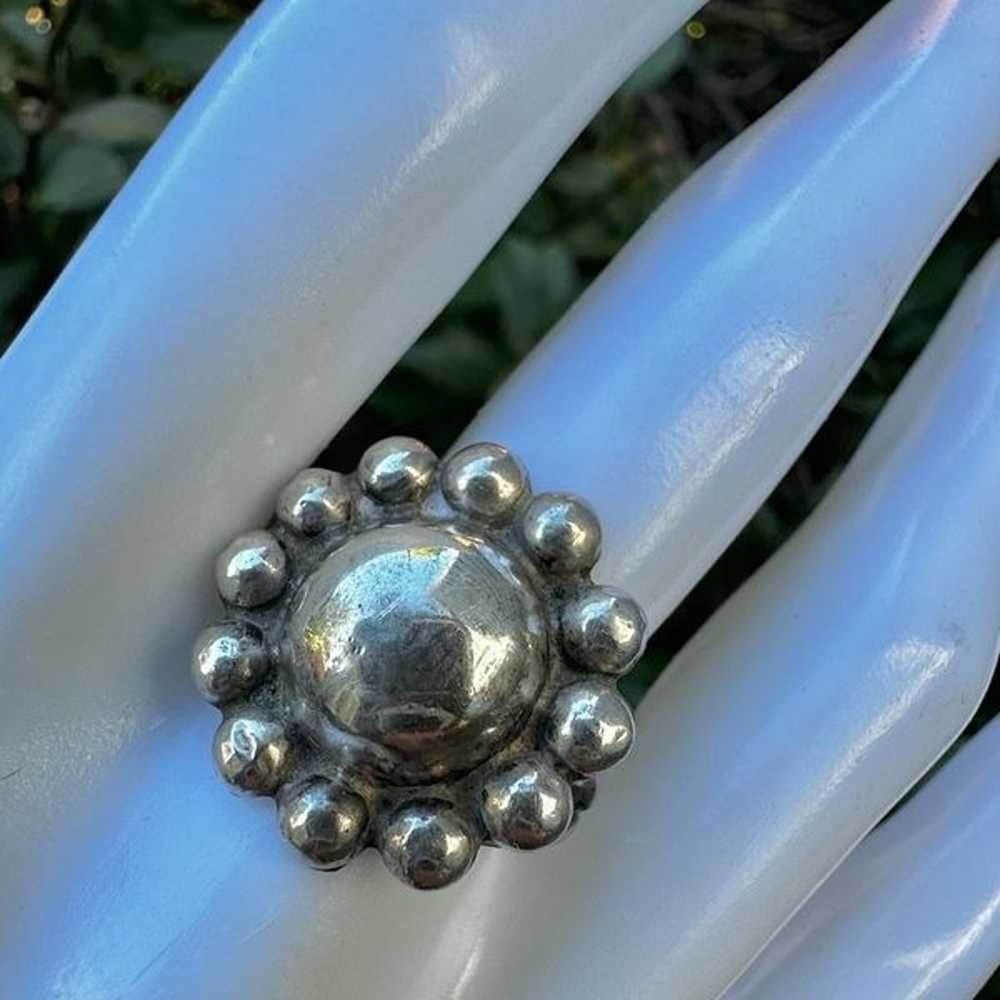 1970s Vintage Taxco Sterling Silver Daisy Flower … - image 2