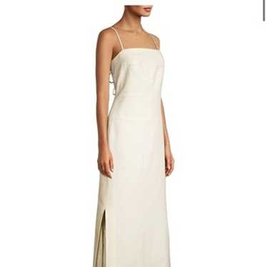 Tory Burch Linen Sheath Dress in Ivory  - size 10 - image 1